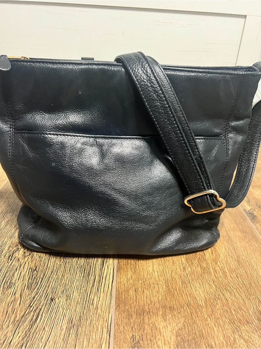 ili New York & Toronto Black Genuine Leather Shoulder Bag Hobo Classic